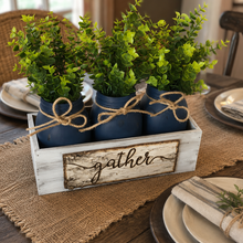Load image into Gallery viewer, Wooden gather sign- Gather centerpiece for dining table