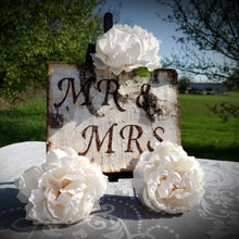 Load image into Gallery viewer, Mr and mrs sign for sweetheart table