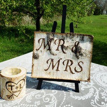 Load image into Gallery viewer, Mr and mrs sign for sweetheart table