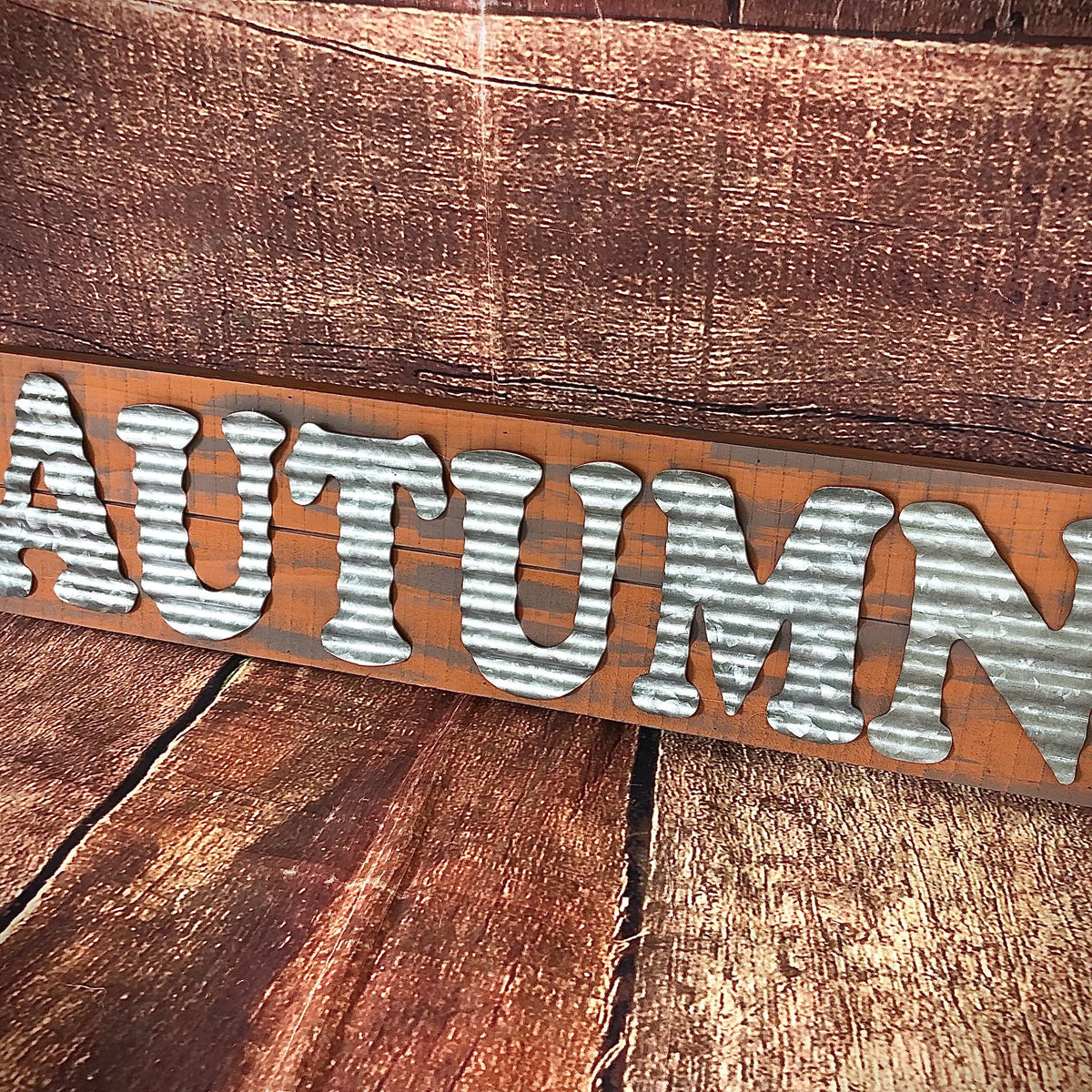 Galvanized farmhouse Autumn sign l Rustic fall Autumn sign for wall ...