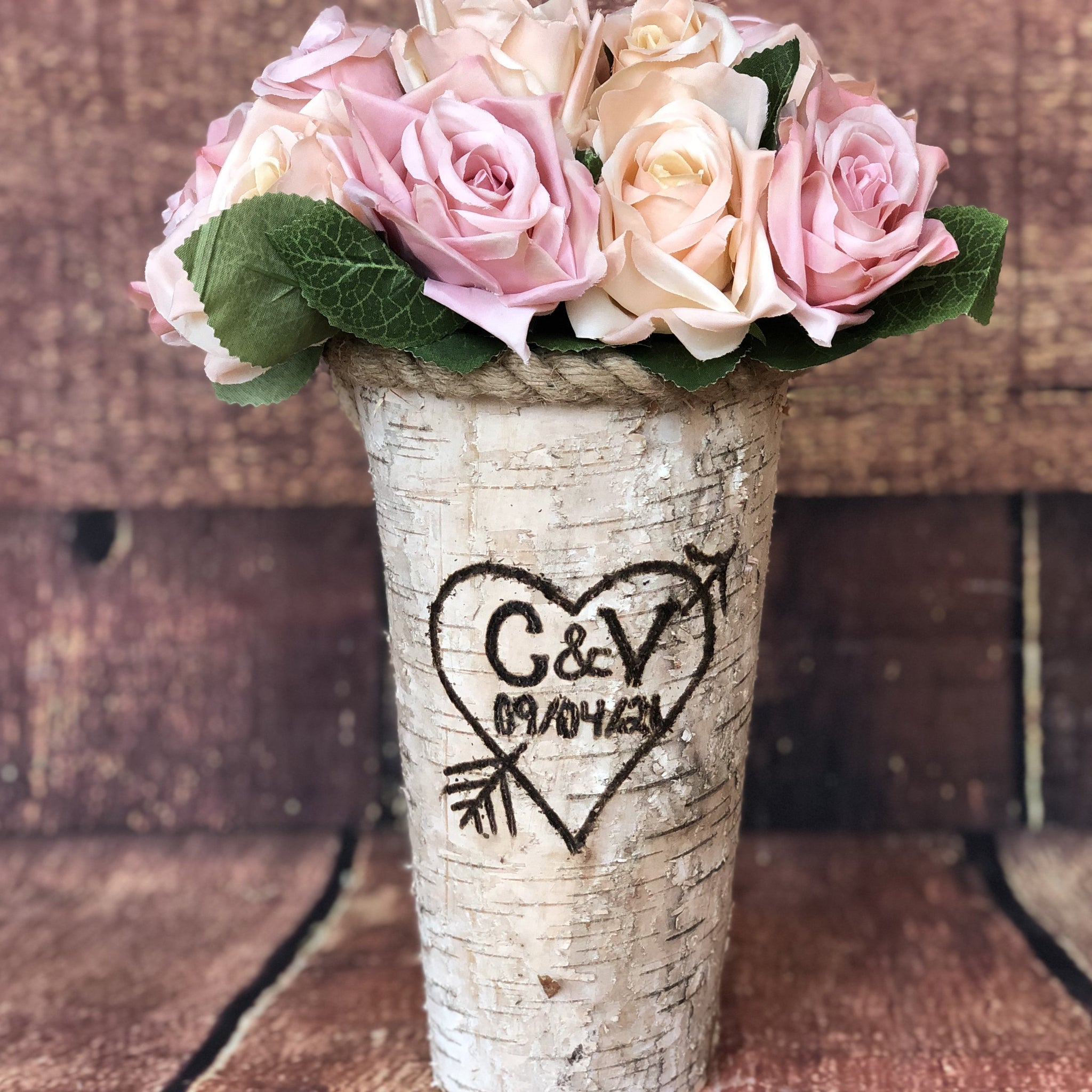 Vase centerpieces for bridal shower decorations rustic- Engagement par –  The Little Rustic Farm