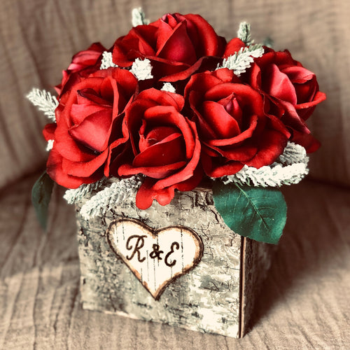 Personalized valentines day gift for wife - Valentines day centerpiece wood unique