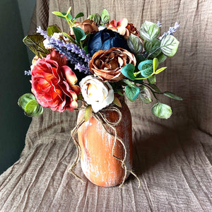 Wedding centerpieces for tables terracotta - Terracotta table center pieces - Boho terracotta wedding decor for tables - Terracotta mason jars