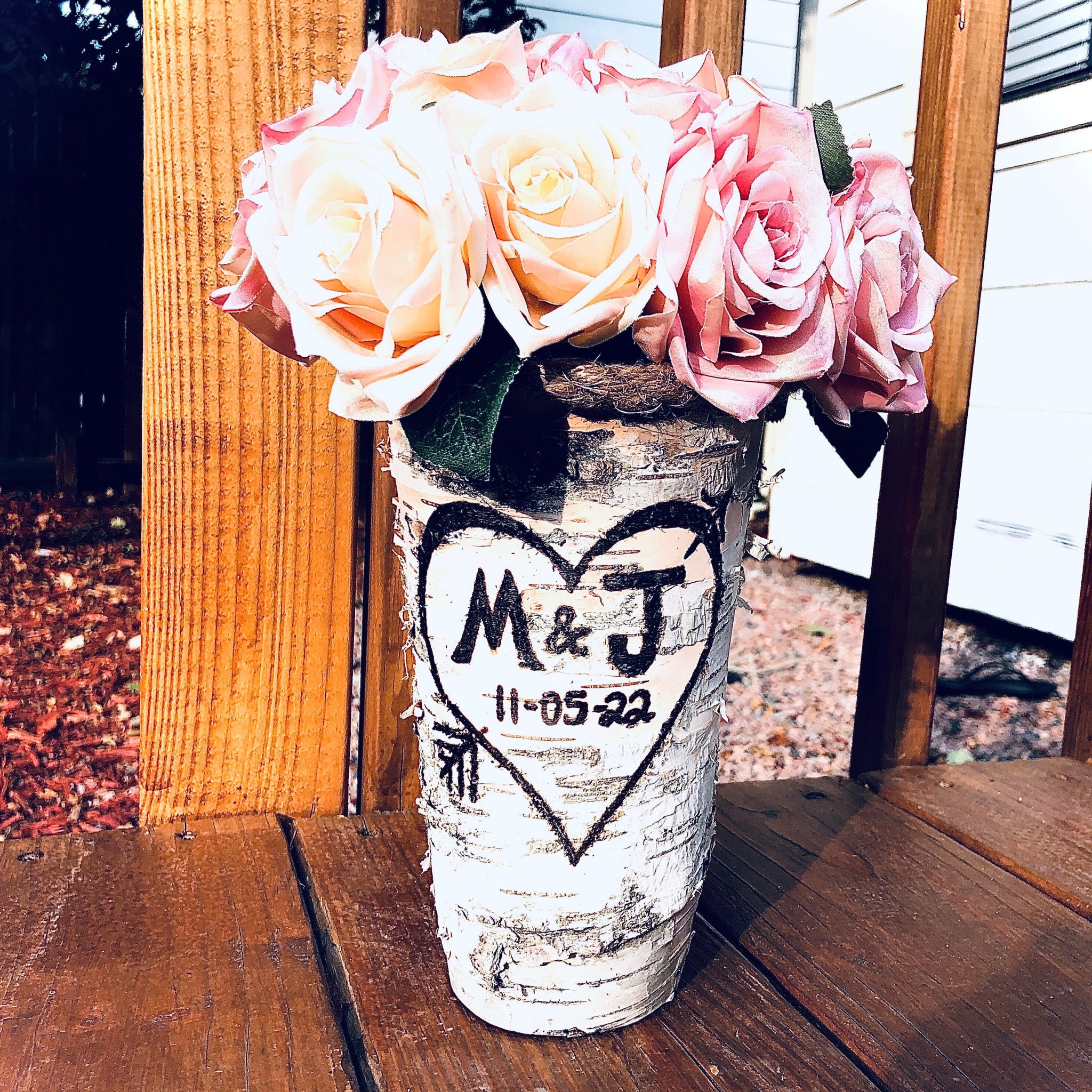 Personalized Vase- Great Wedding Gift