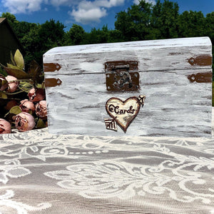 Sunflower card box- Wedding card box sunflower design - Hand engraved sunflower card box for wedding