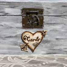 Load image into Gallery viewer, Personalized box birch bark- White wedding card box rustic - Rustic wedding decor - Wedding keepsake box - Engagement gift box - Memory box