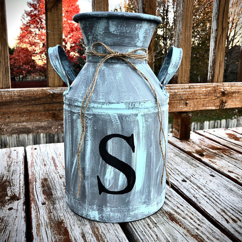 Personalized milk can decor | Personalized wedding gift for couple | Personalized vase | Personalized milk jug | Unique housewarming gifts